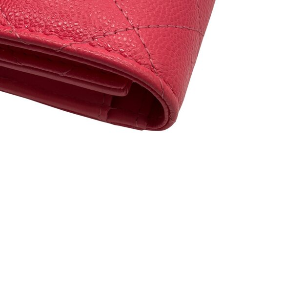 Chanel Pink Quilted Caviar Leather Timeless Wallet - Picture 12 of 16